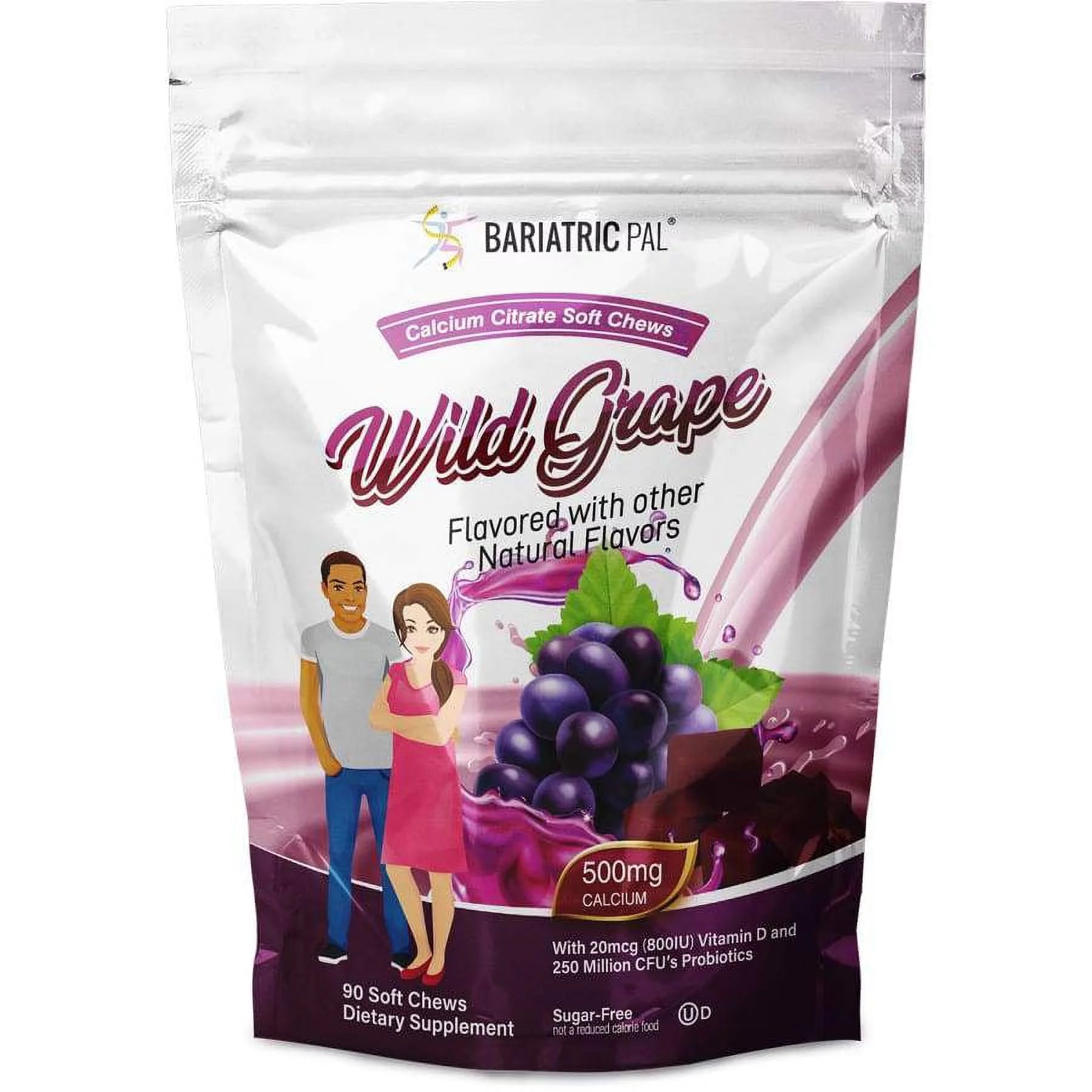 6-Month Supply Chewable Multivitamin with Iron and Calcium Citrate L976