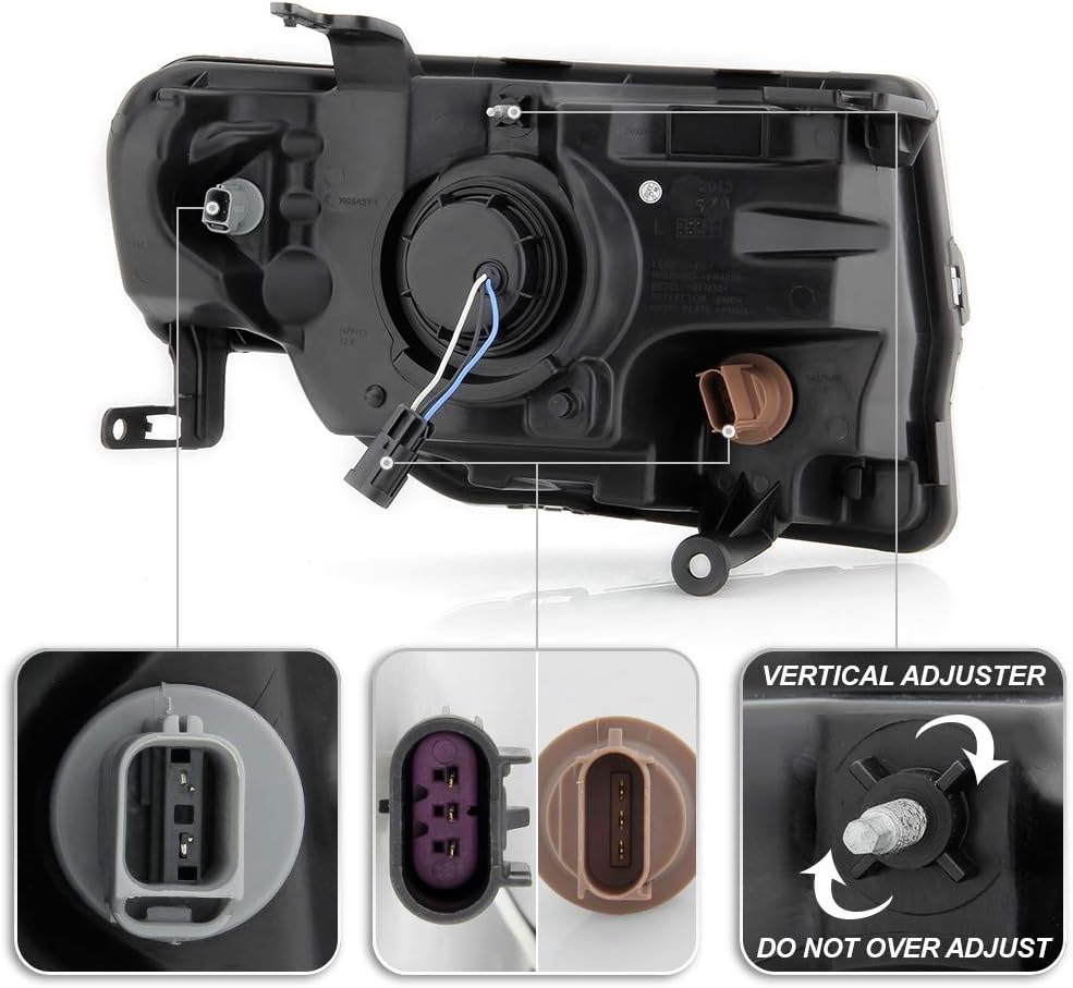 Black Housing LED Projector Headlights for Ford Escape H35466