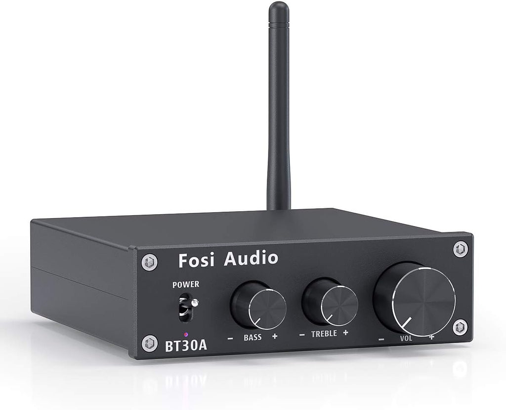 Bluetooth 5.0 Stereo Audio Amplifier 2.1 Channel Class D Mini Hi-Fi Integrated Digital Amp with Bass and Treble Control 50Watt x2+100Watt for Home Passive Speakers Subwoofer Pack of 2 E4313