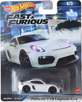 White Hot Wheels Porsche 718 Cayman GT4 F348911