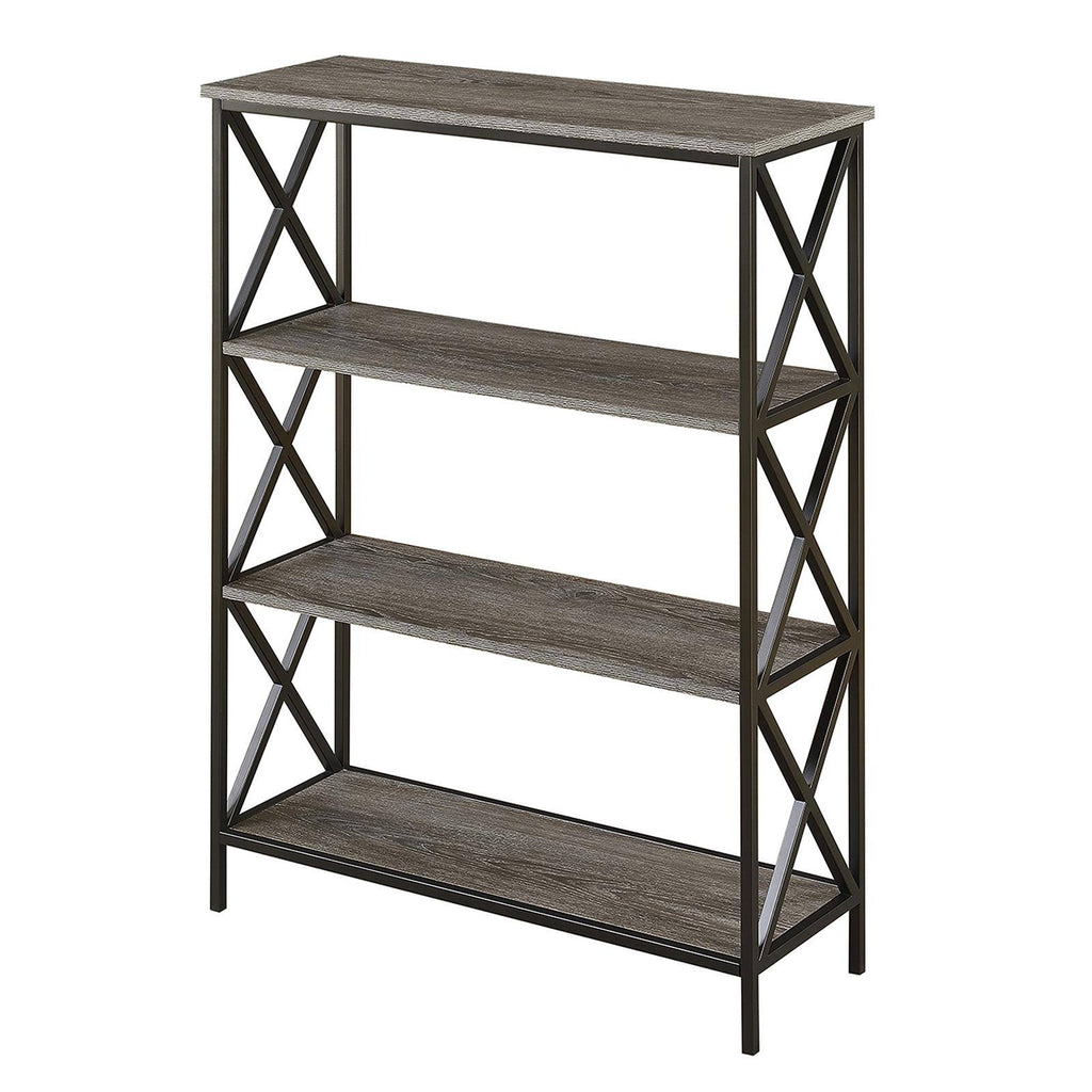 Weathered Gray 4 Tier Bookcase T2548
