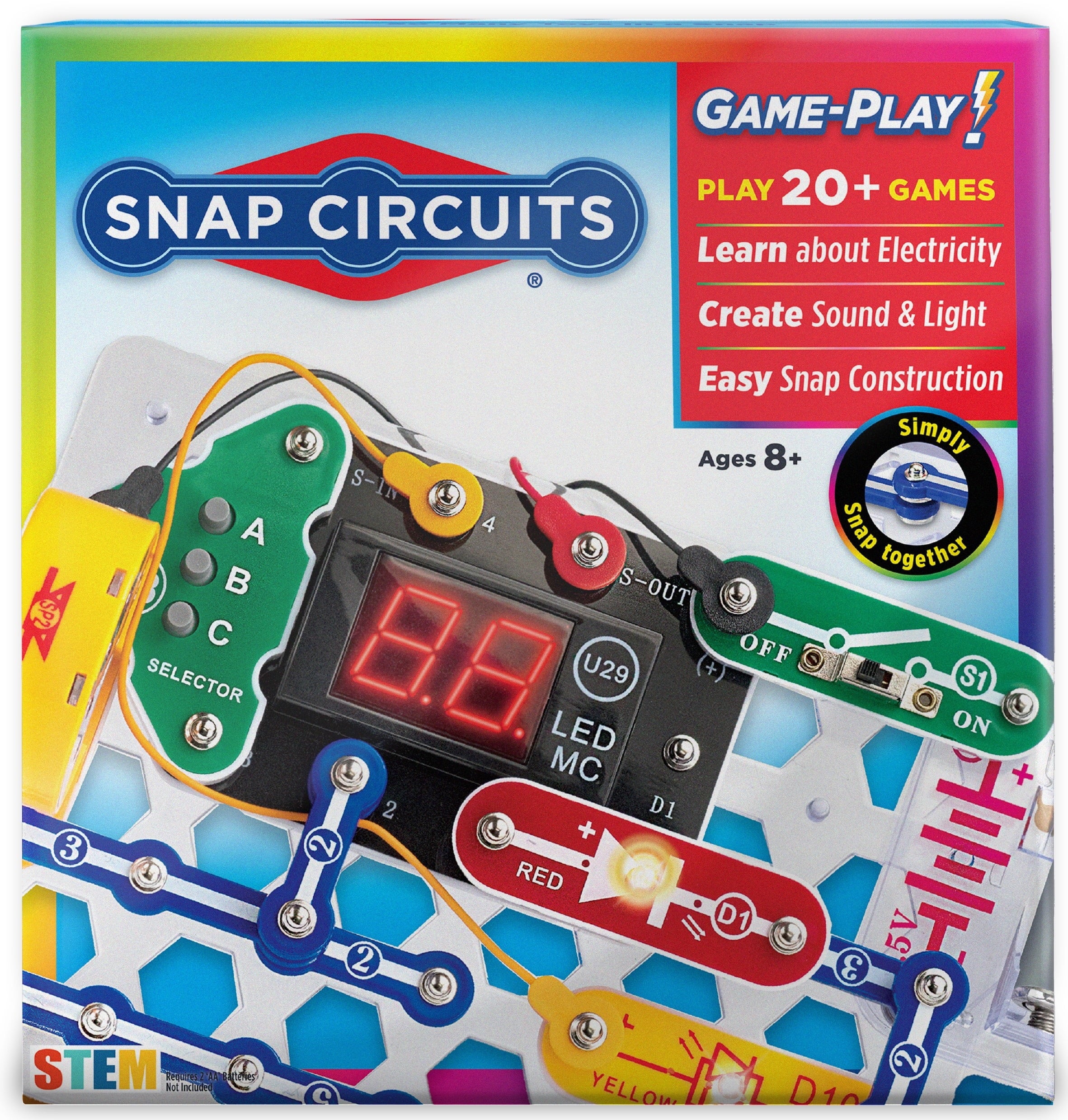 Electronics Exploration Kit, Over 60 Projects, STEM Educational Toy for Kids 8+ O2804