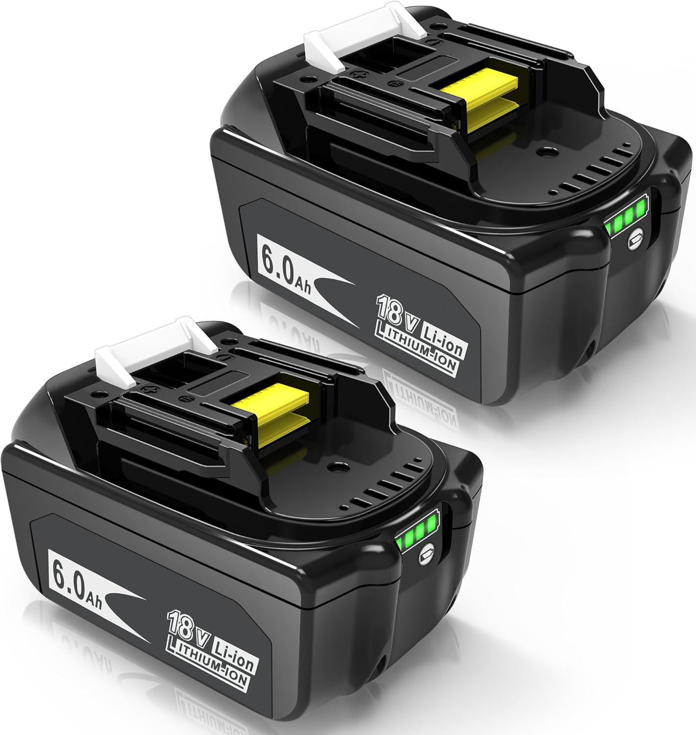 2 Packs 6.0Ah 18 Volt Battery Replacement with LED Indicator M4556