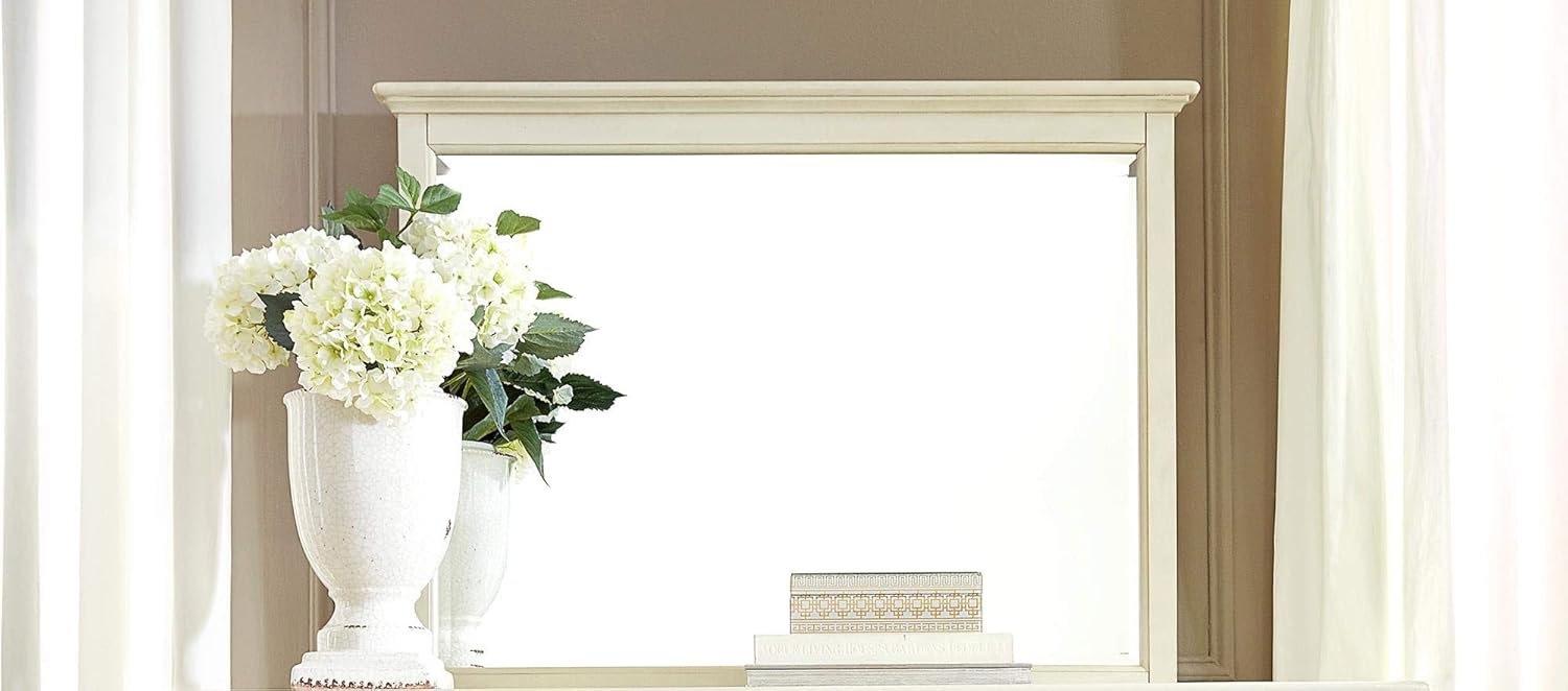 8 Drawer White Linen Solid Wood Dresser D75923