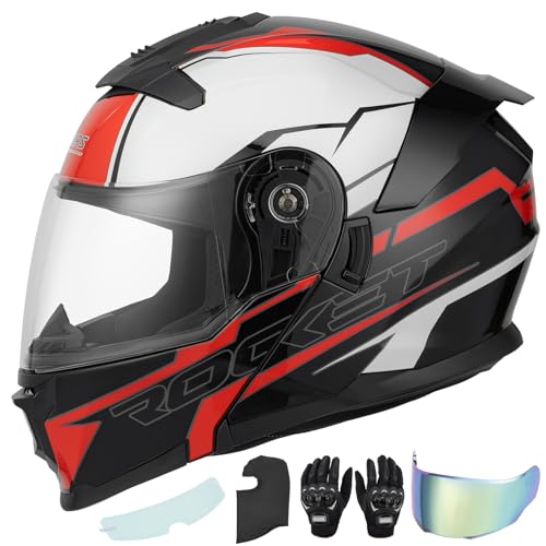 Modular Full Face Flip up Motorcycle Helmet P9089
