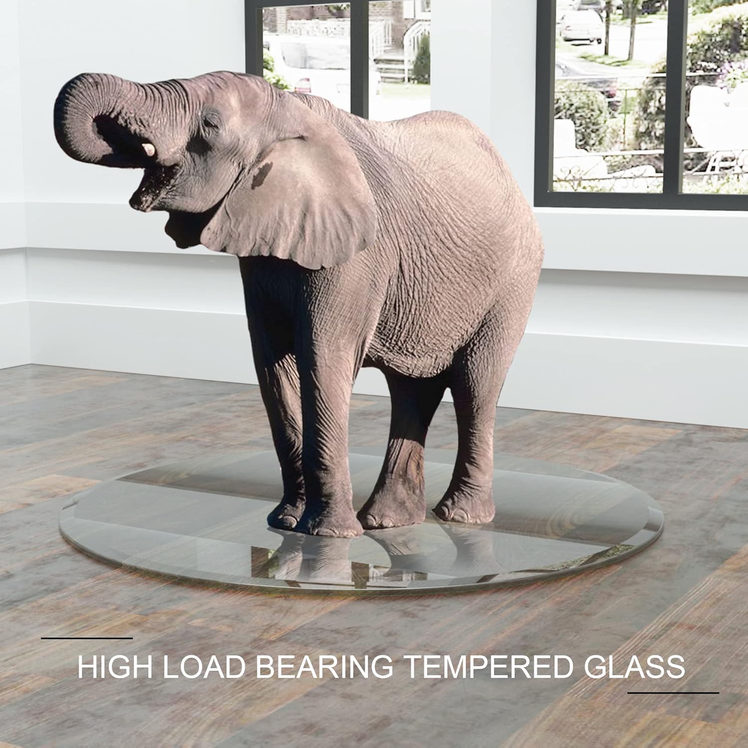 40 Inch Round Tempered Glass Table Top U597736