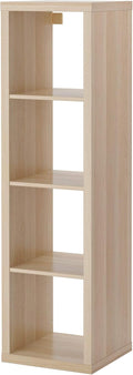 White Stained Oak Effect 4 Shelf Shelving Unit N6188