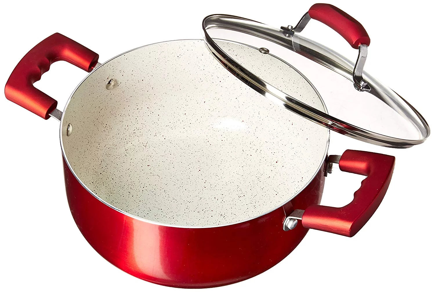 Red 4.9Qt Dutch Oven with Glass Lid T2931