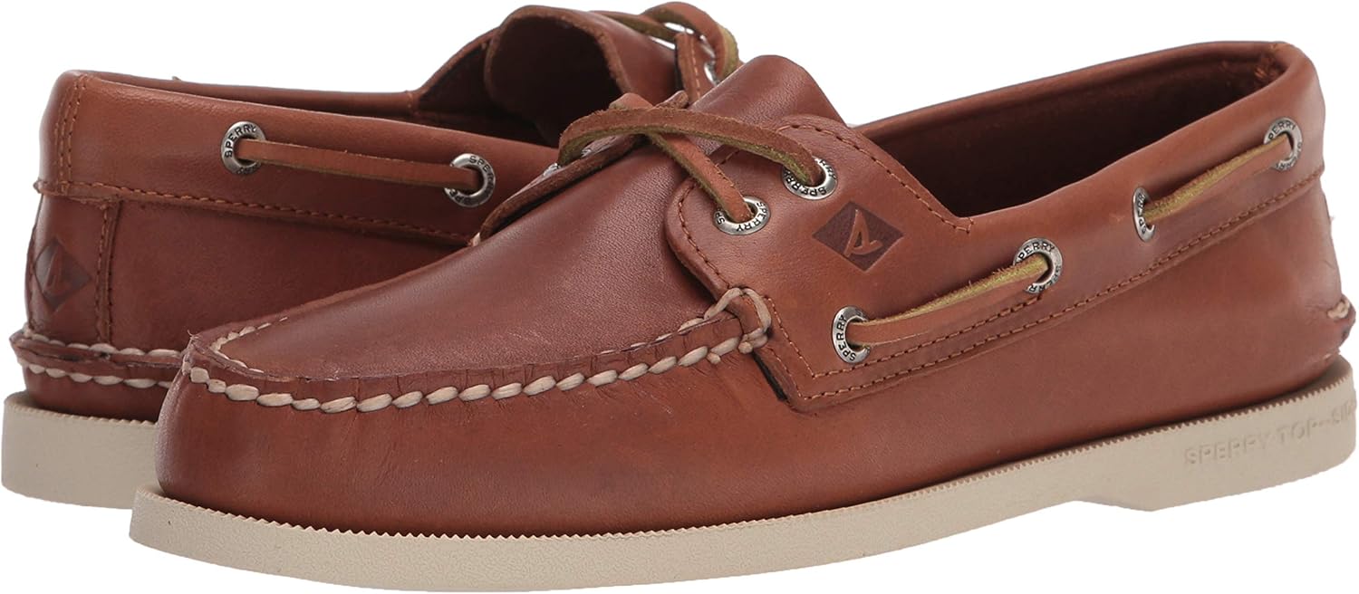 Men's Leather Boat Shoe Tan Y4296