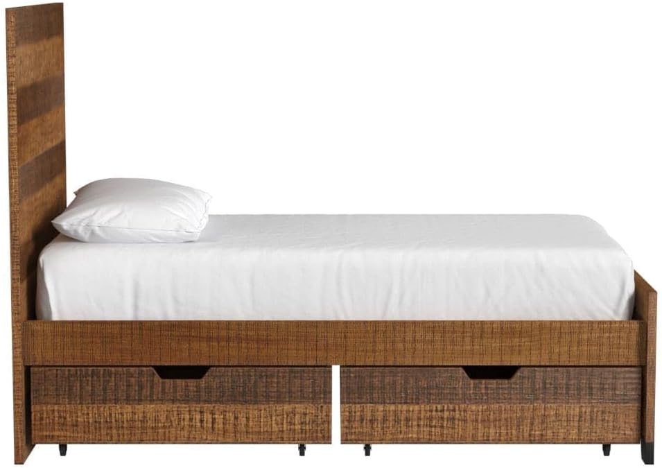 37" Wide Under Bed Wood Storage Drawer Brown (2 Pc) A6013