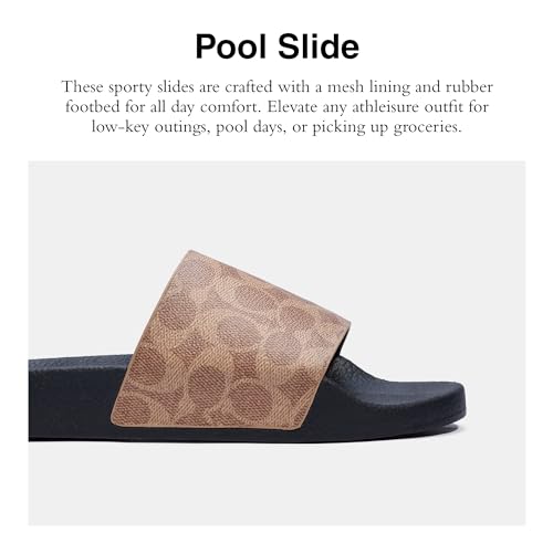 Signature Coated Canvas Pool Slide Sandal Q543714