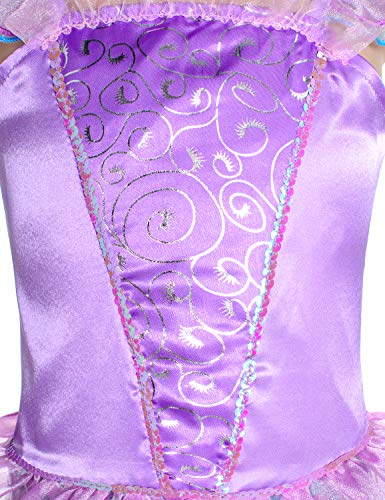 Pink Little Girls Princess Mermaid Costume with Wig Crown P5662