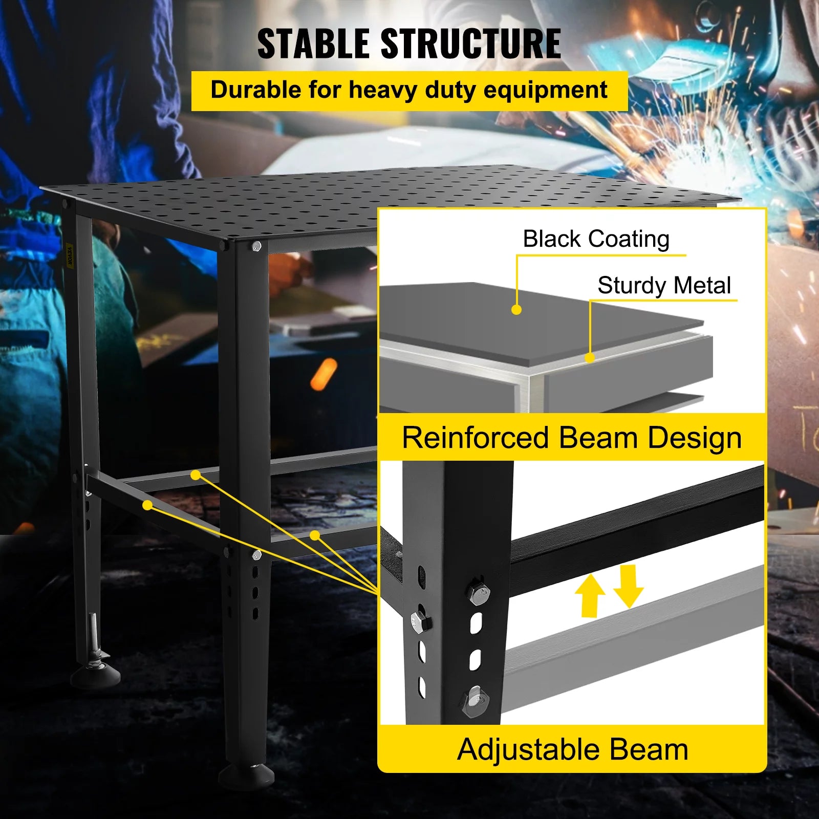 36 x 24 Adjustable Welding Table Q41023