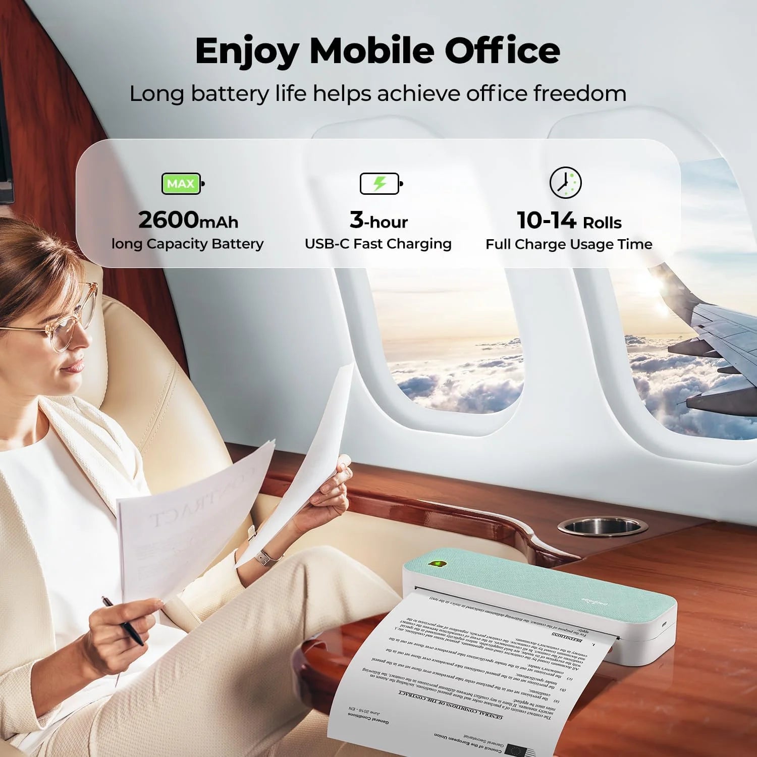 Green Wireless Thermal Inkless Printer N898