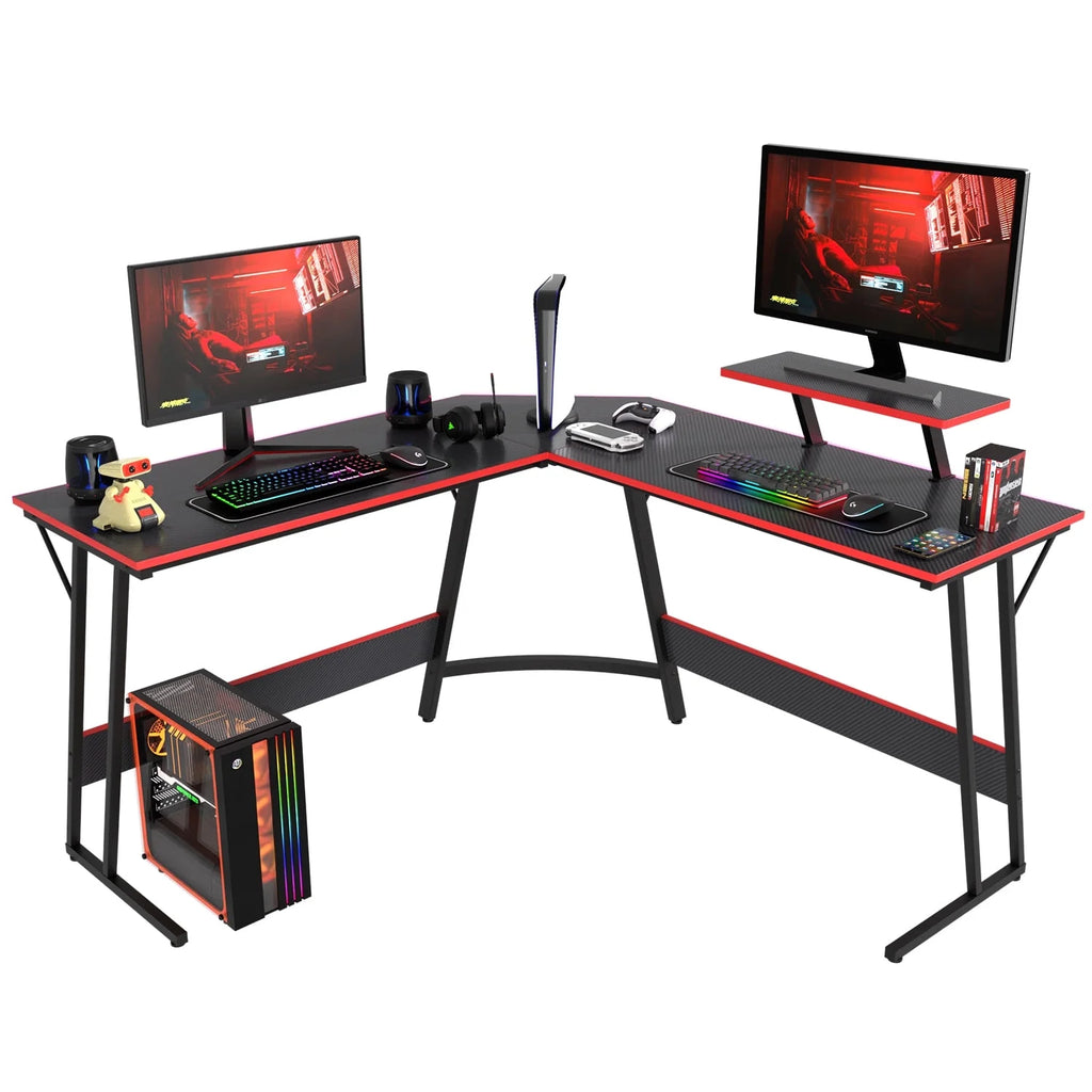 Pink L Shaped Desk L1419
