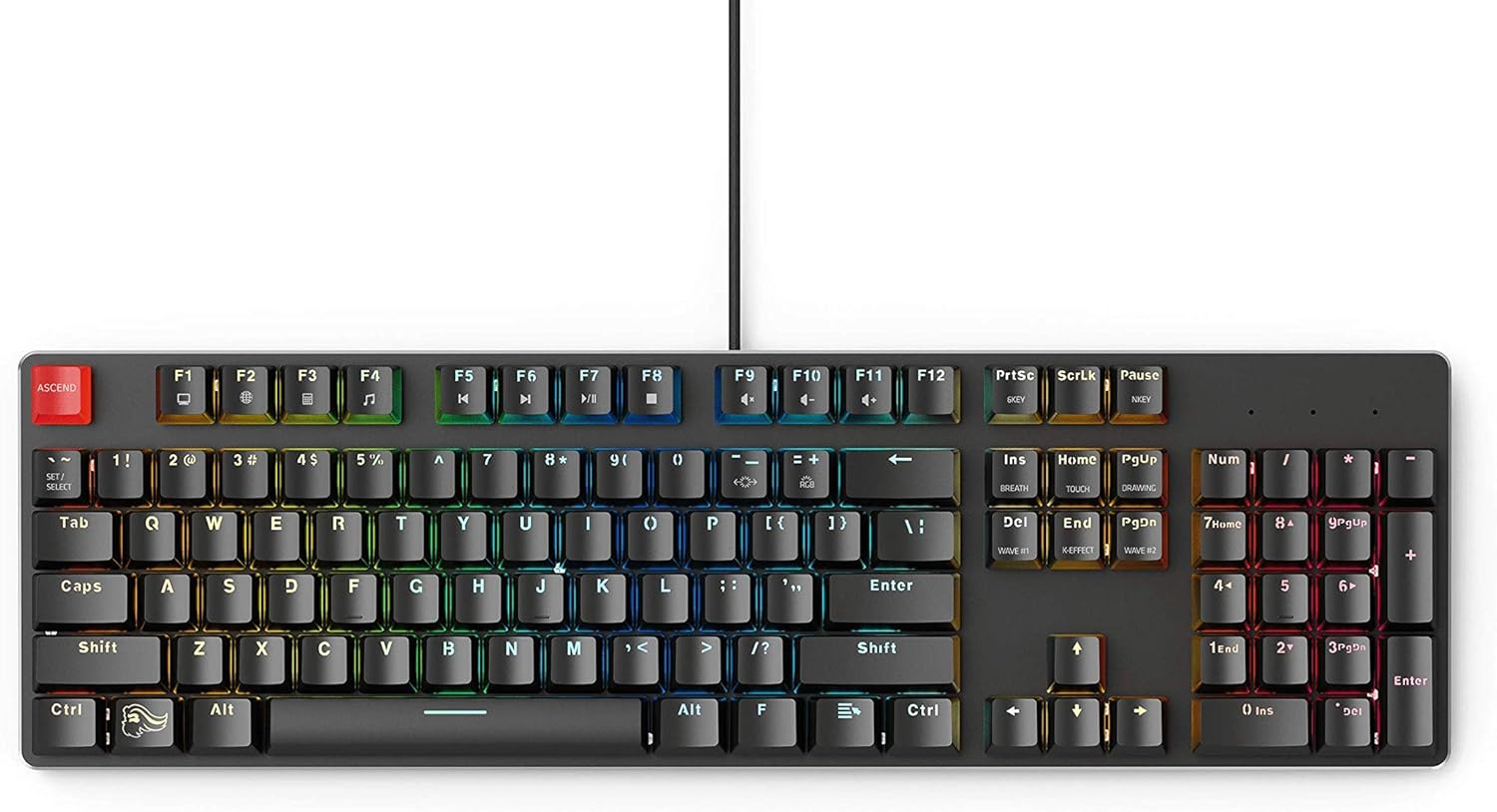60% Compact Size 61 Key RGB LED Backlit Brown Switches Hot Swap Switches Mechanical Gaming Keyboard Q460329