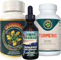 Triple Play Bundle with 1 Bottle Vegi-Caps, 1 Bottle Lymph Drainage, and 1 Bottle Turmeric R318707