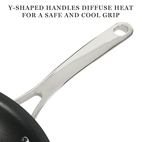 14 Piece Non-Stick Aluminum Cookware Set Black with Gold Handles F419052