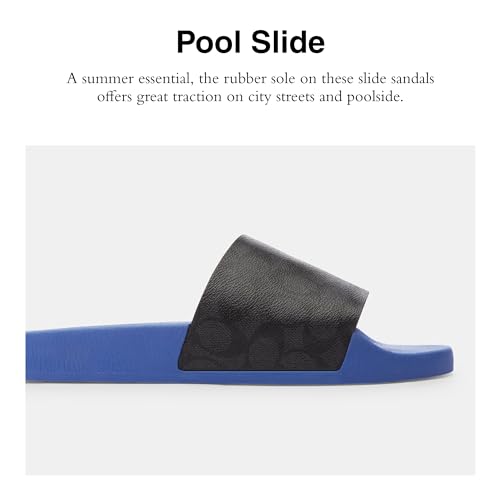 Signature Coated Canvas Pool Slide Sandal Q543714