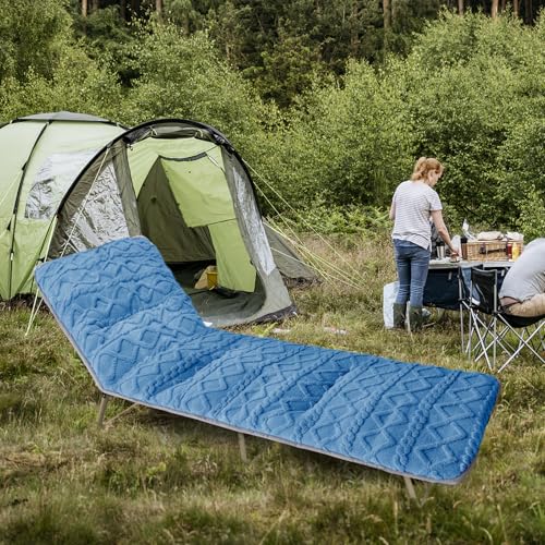 Thick Camping Cot Mattress with Elastic Straps (75" x 28") Q572