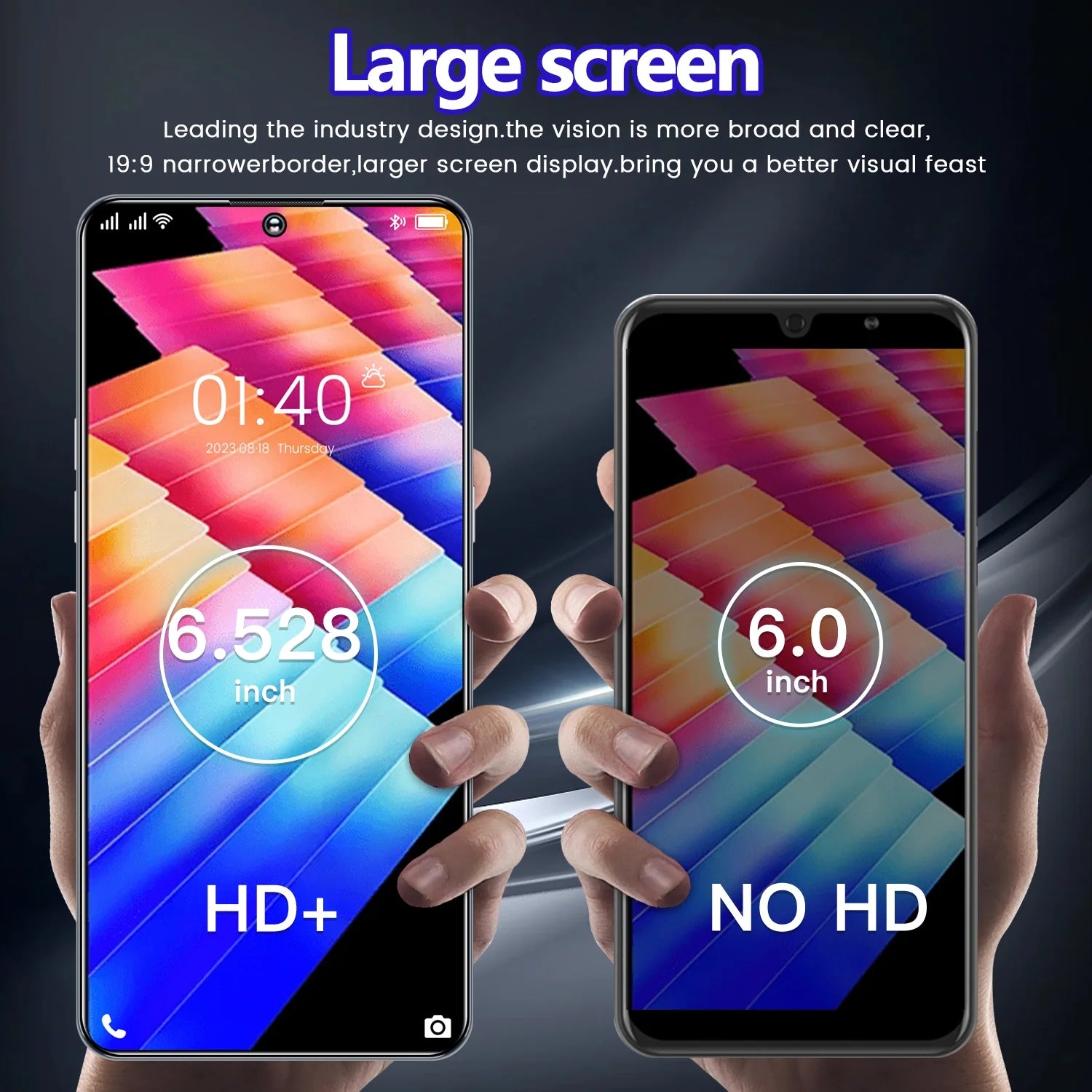 Black 6.52" 4G Dual Sim Unlocked Android Smartphone O29574