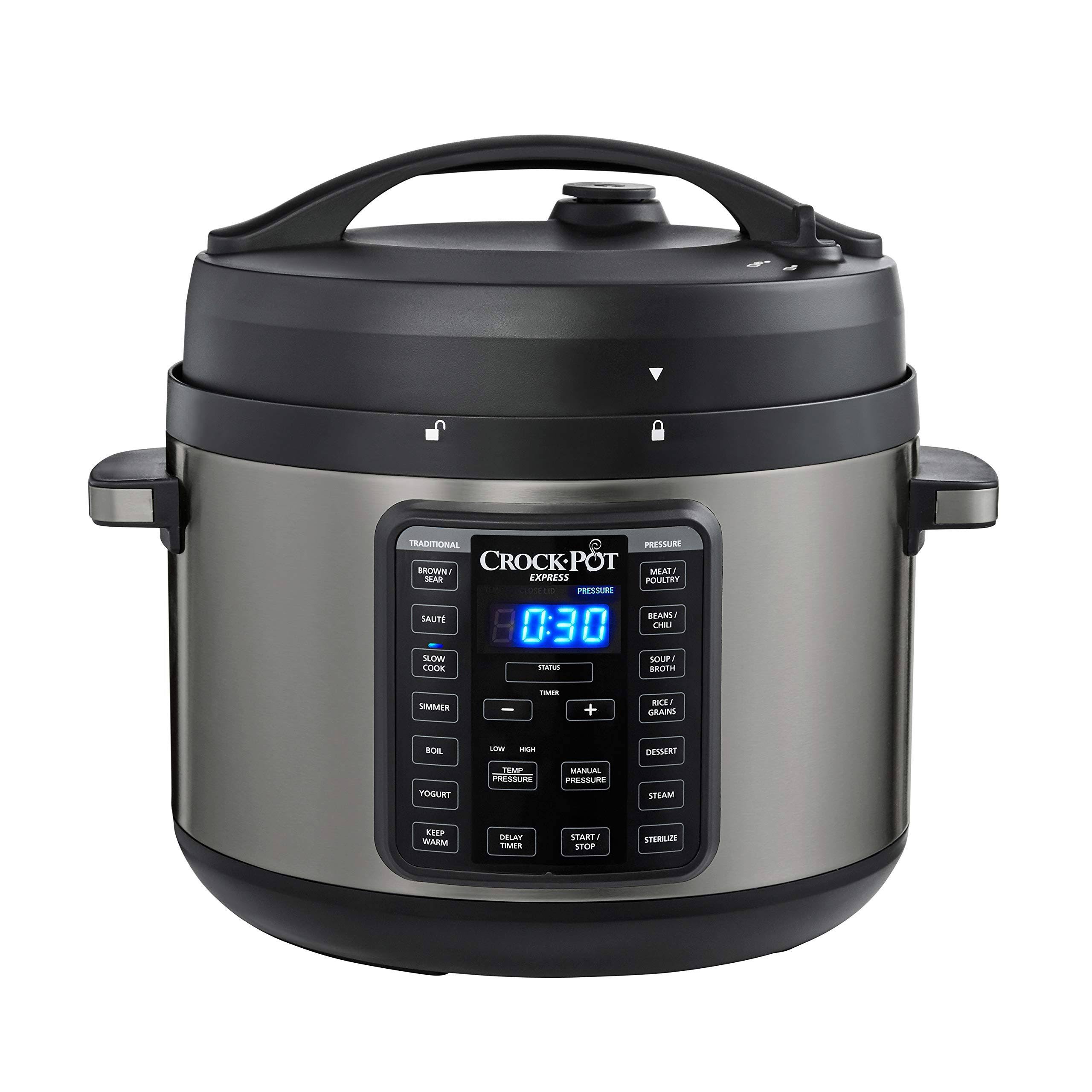 Black Stainless 10-Qt. Pressure Cooker V9045