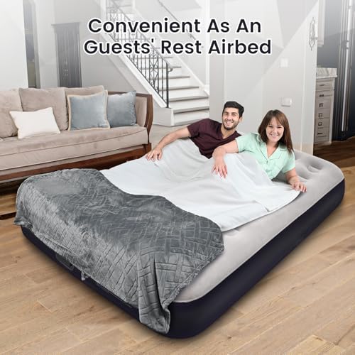 Queen Air Mattress with Built-in Battery Pump W7415