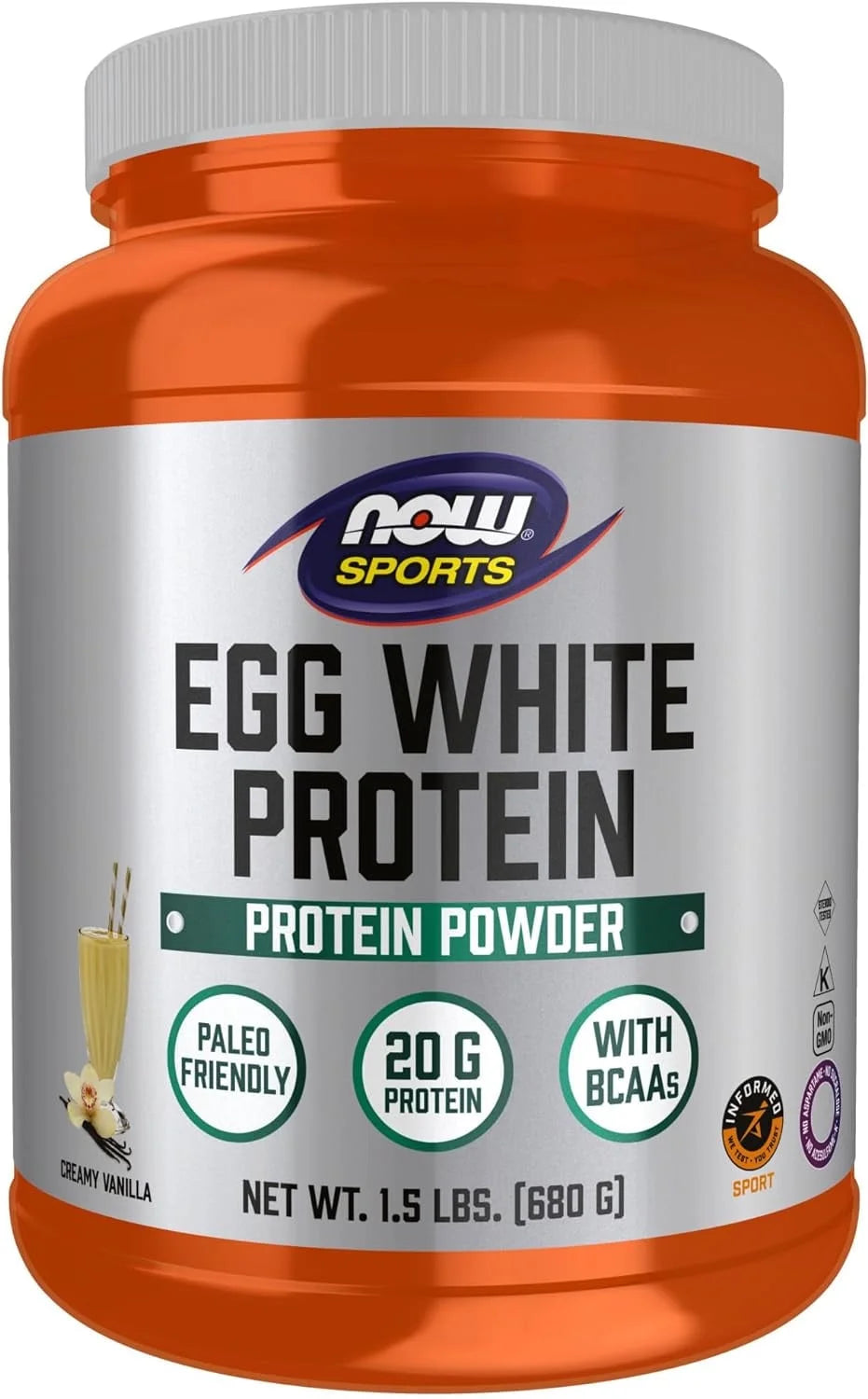 Eggwhite Protein Powder Creamy Vanilla - 1.5 lbs Pack of 2 I8170