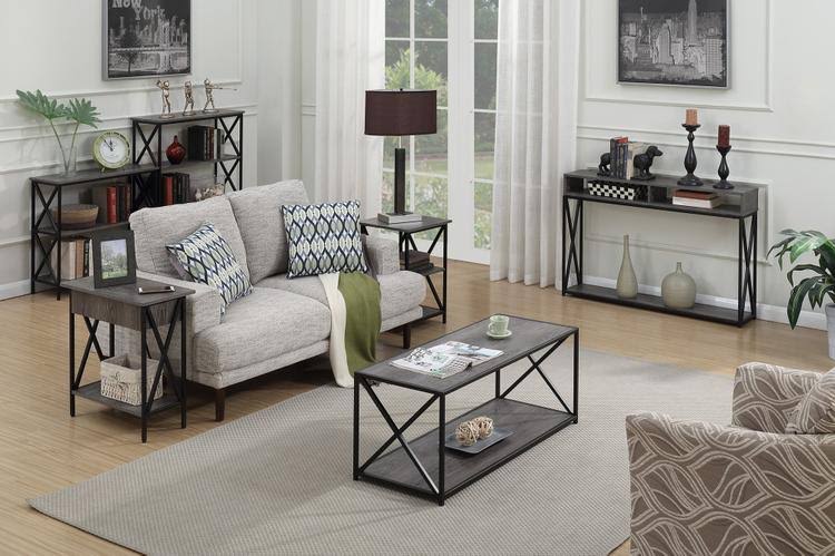 Weathered Gray 4 Tier Bookcase T2548