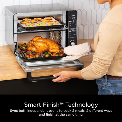 12-in-1 Double Oven with FlexDoor, Stainless Steel D602