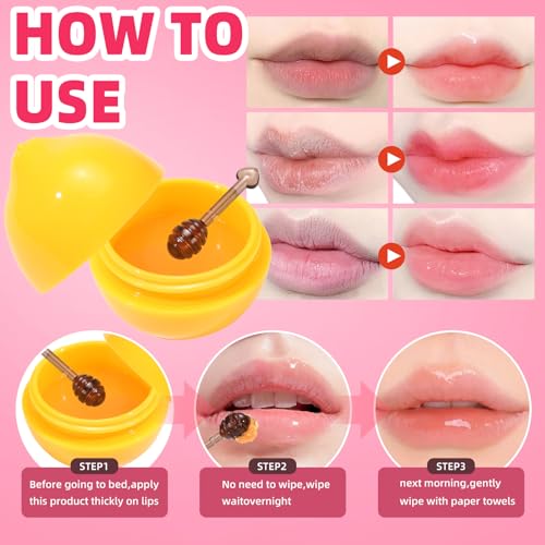 6 PCS Mini Strawberry Lemon Peach Cherry Moisturizing Lip Sleeping Mask Set Y763975