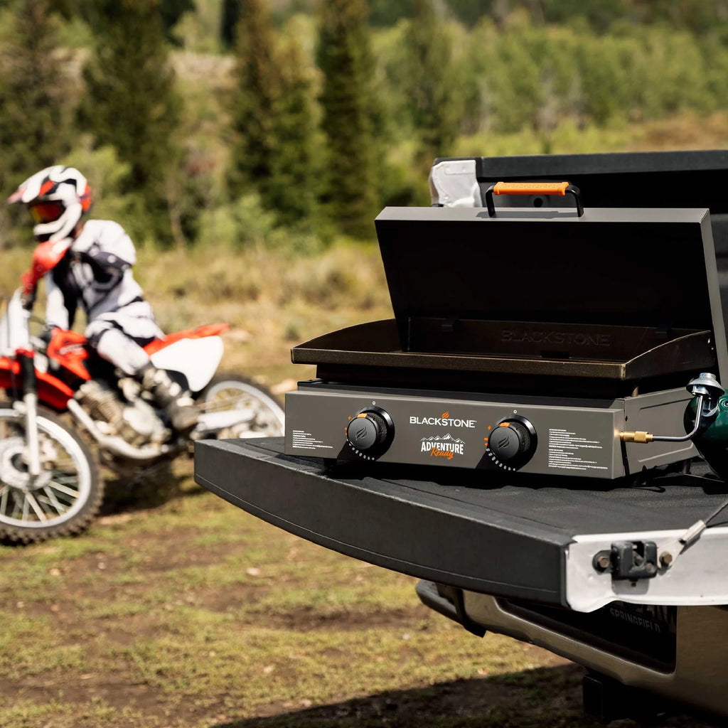 Black 2-Burner 22 Propane Griddle with Hard Cover Q74359