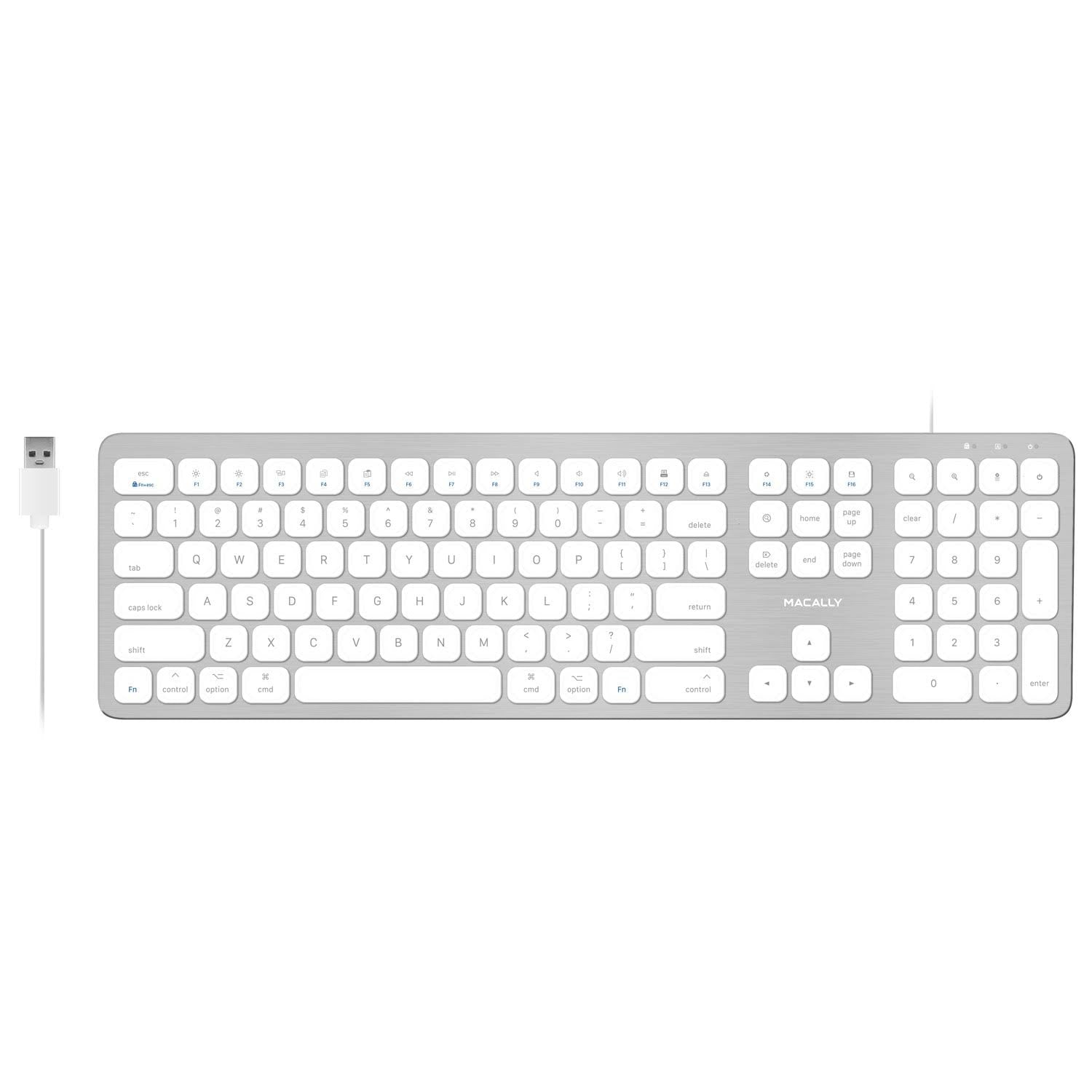 White/Gray Ultra Slim Wired Keyboard W397213