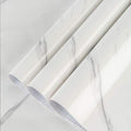 Large White Marble Wallpaper Peel Stick 31.5x591inch Waterproof Self-Adhesive Contact Paper Y763617