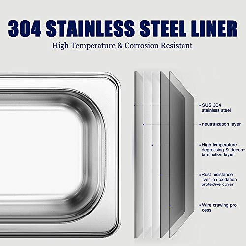 4.5L 180W Ultrasonic Cleaner with 304 Stainless Steel and Digital Timer W83977
