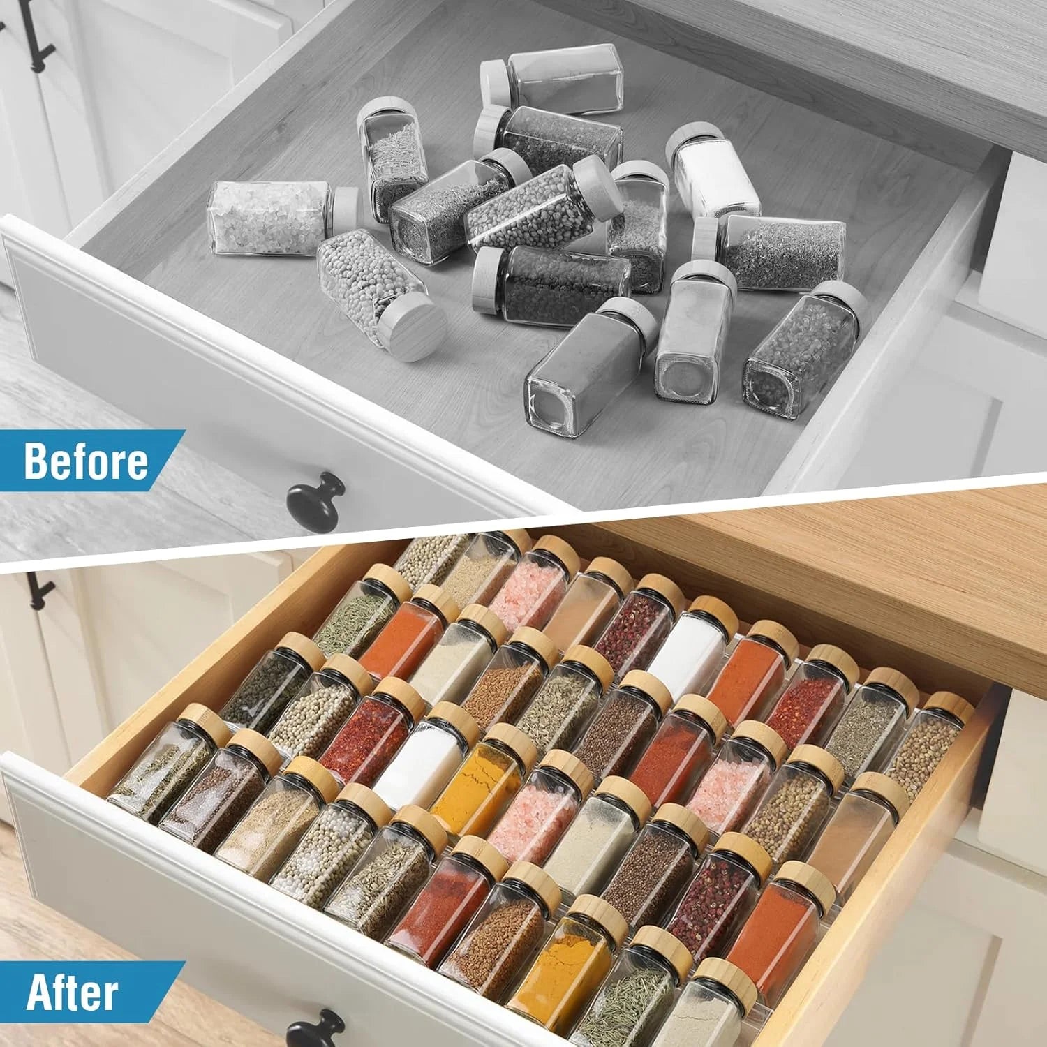 Clear Acrylic 4 Tier Spice Drawer Organizer V15536