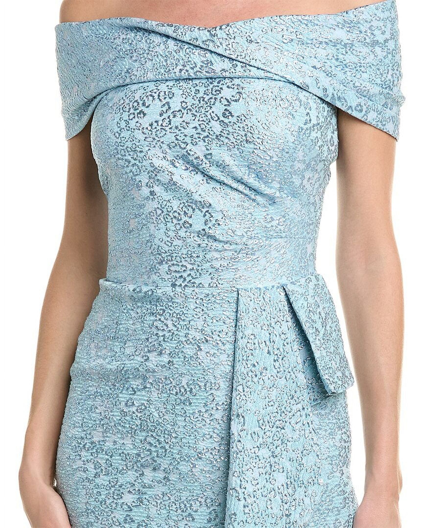 Metallic Jacquard Gown, Blue K61313