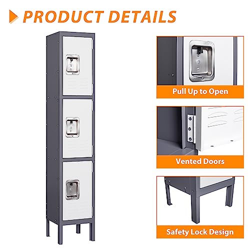 Grey White 2 Door Steel Locker A51729