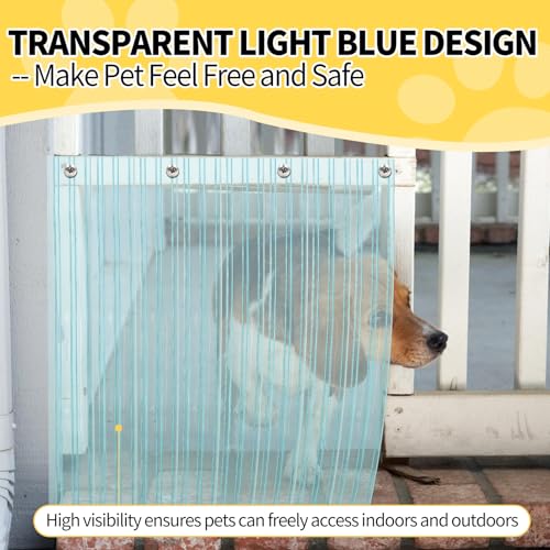 8 in x 4.9 ft Clear Plastic Vinyl Dog Door Flap O739