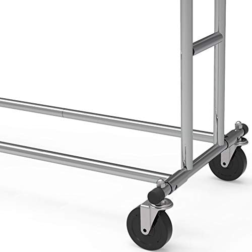 Chrome Double Rail Garment Rack F93898