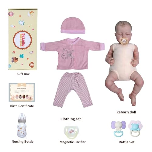 18 Inch Soft Body Realistic Reborn Baby Doll with Clothes and Toy Accessories U532749