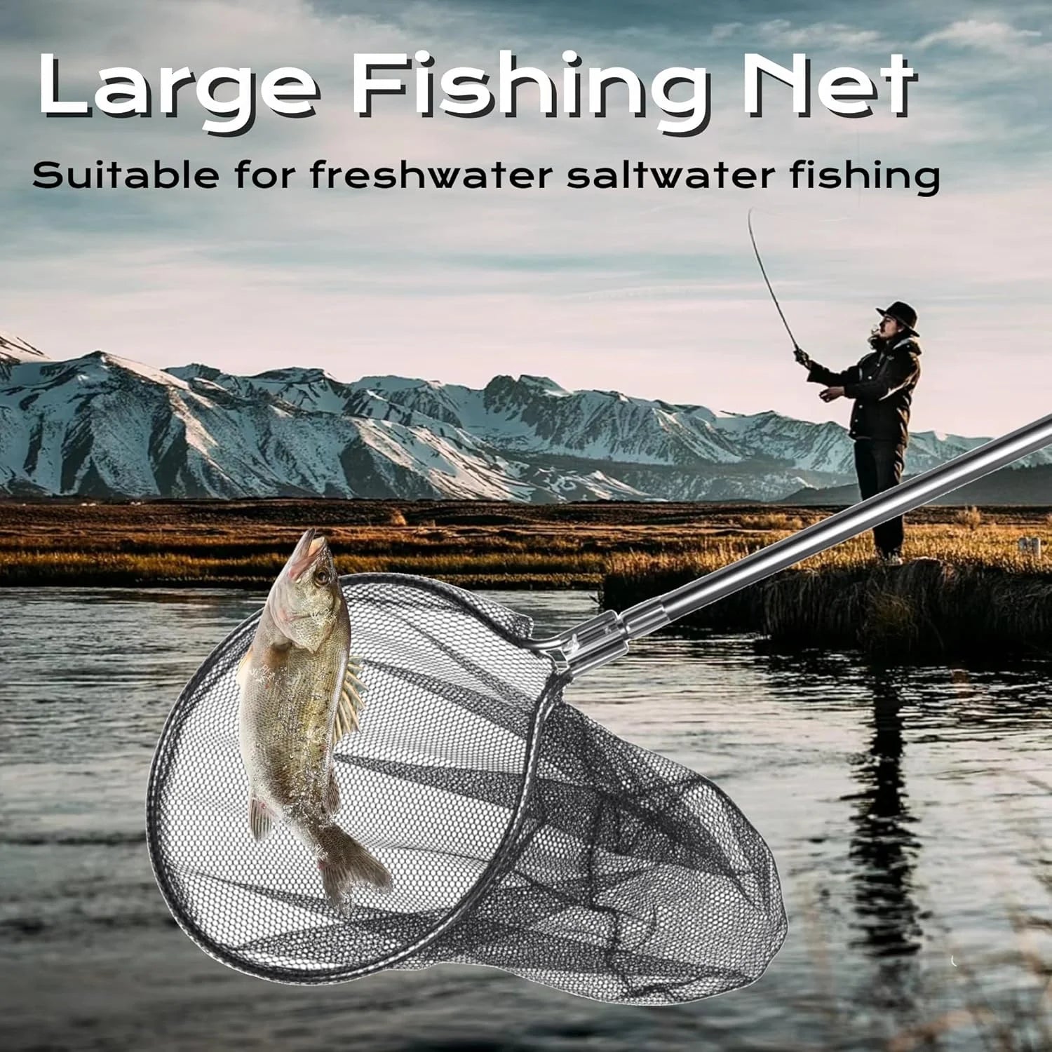 20 Inch Fishing Net with Telescoping Handle O6288