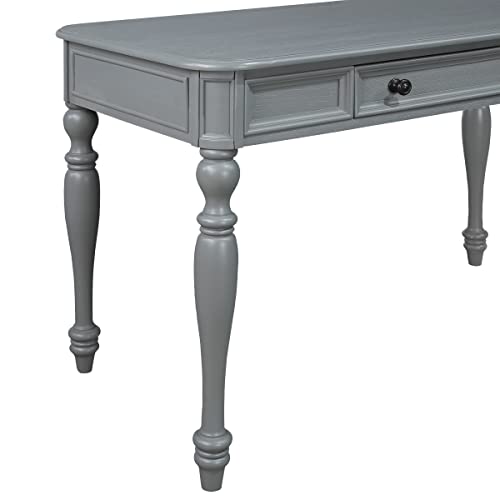 Antique White Writing Desk with Drawer H7897