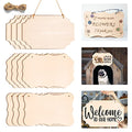 12 Pcs Unfinished Wood Rectangle Slices Plaque, 8.8 x 5.7 Inches Z753