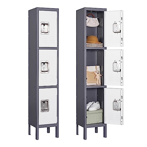 Grey White 2 Door Steel Locker A51729