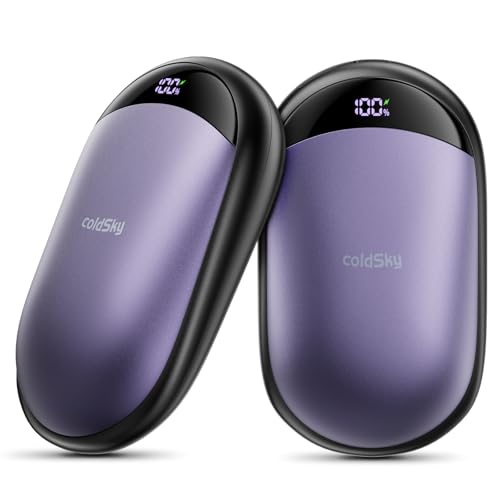 Rechargeable 2 Pack Magnetic Electric Hand Warmer with Digital Display V925377