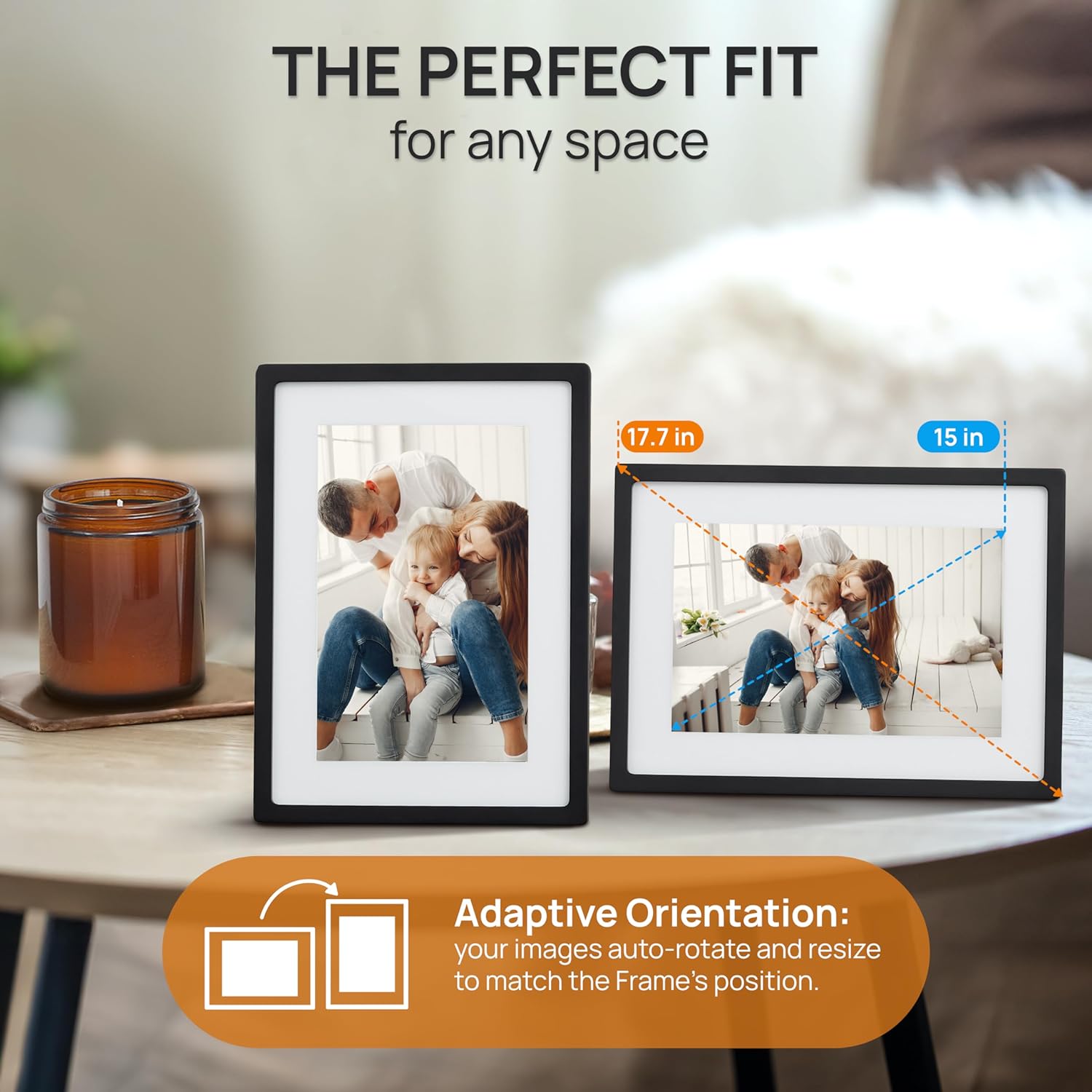 15 Inch Black Digital Picture Frame K574