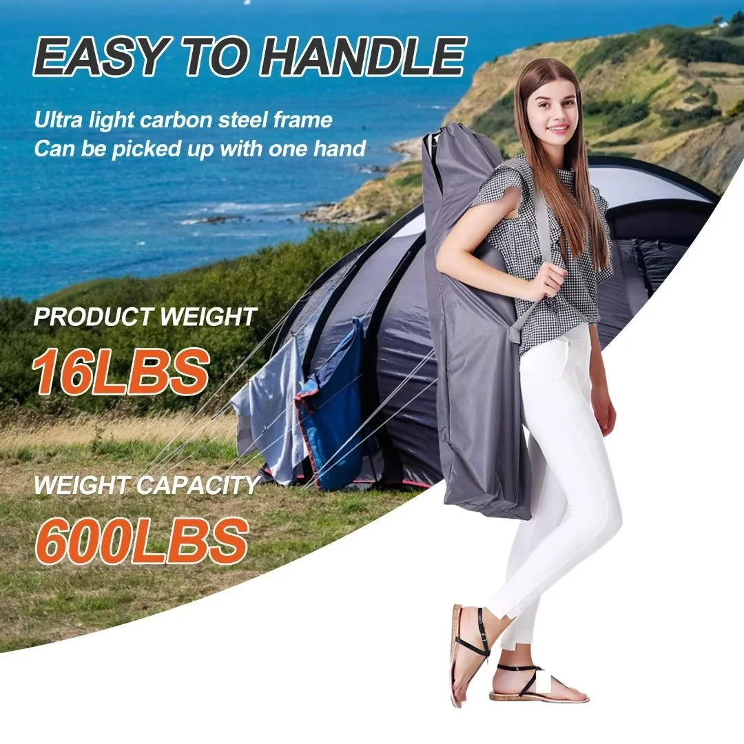 2 Pack Folding Camping Cot with Carry Bag M442553