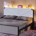 White Queen Size Headboard with LED Lights G565403