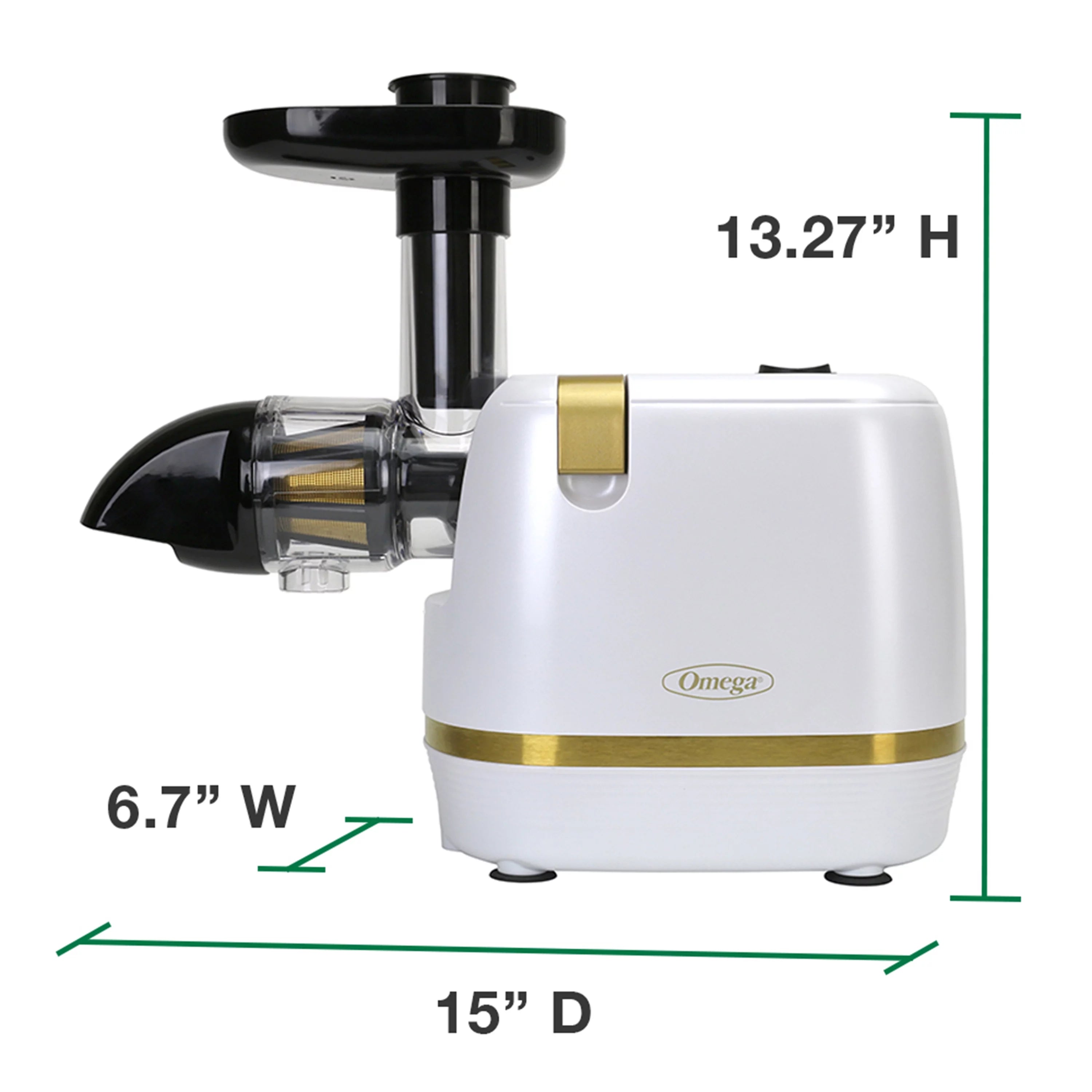White Compact Masticating Juicer B876868